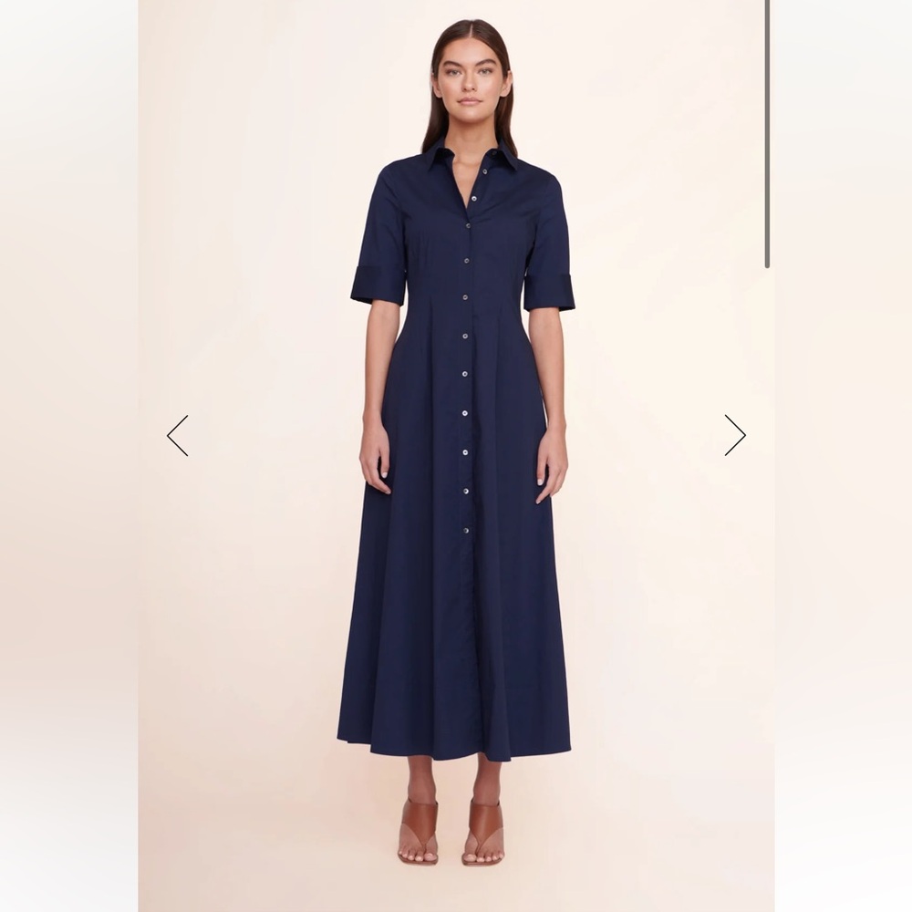 NWOT STAUD Joan Maxi Dress NAVY size 16